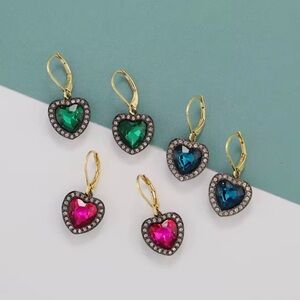 Kurt Geiger Multicolor Heart Earrings
